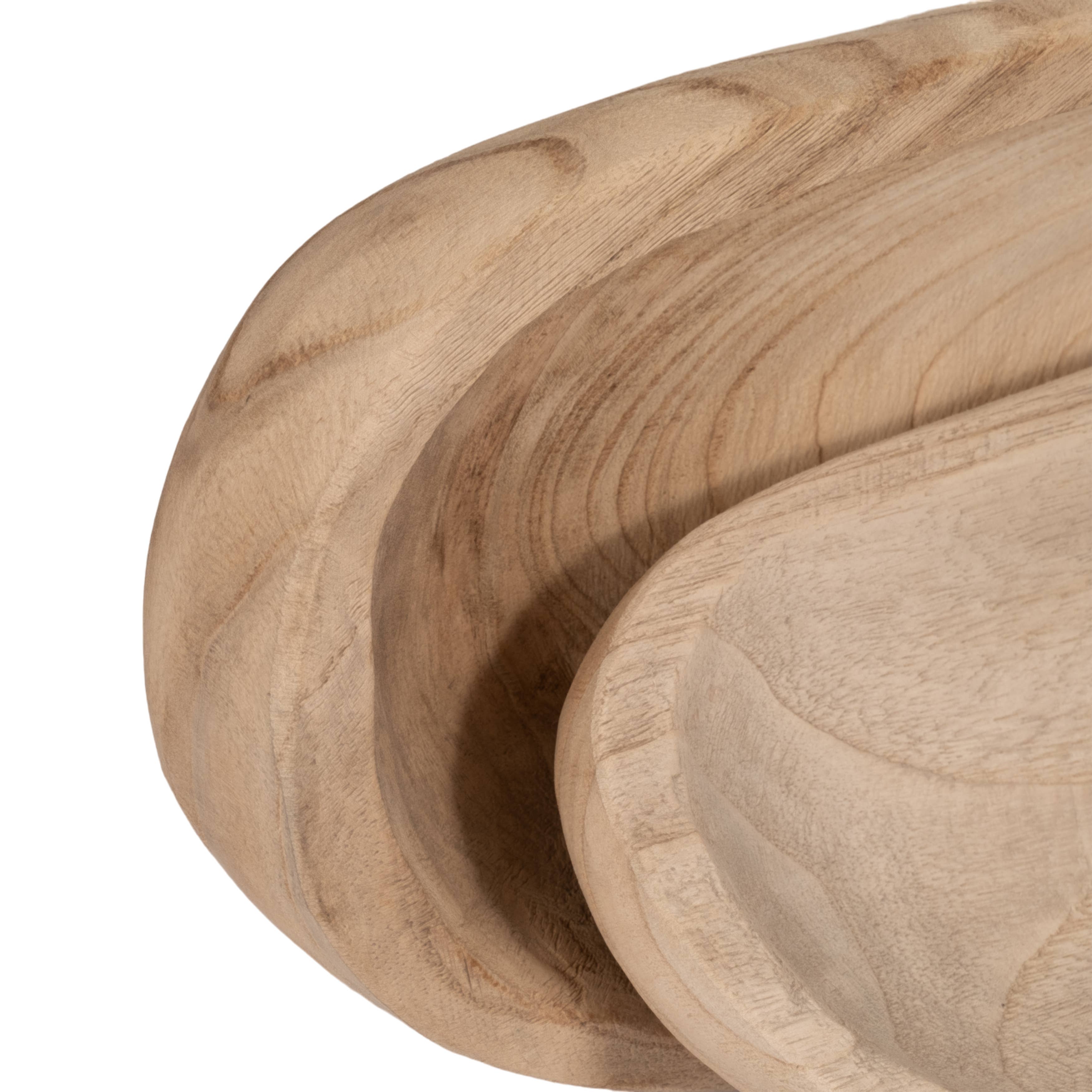 Sagebrook Home - Wholesale Decorative Plate/Dish/Bowl - Brown 18/24 in. Natural Wood Decorative Plates (Set of 2)9