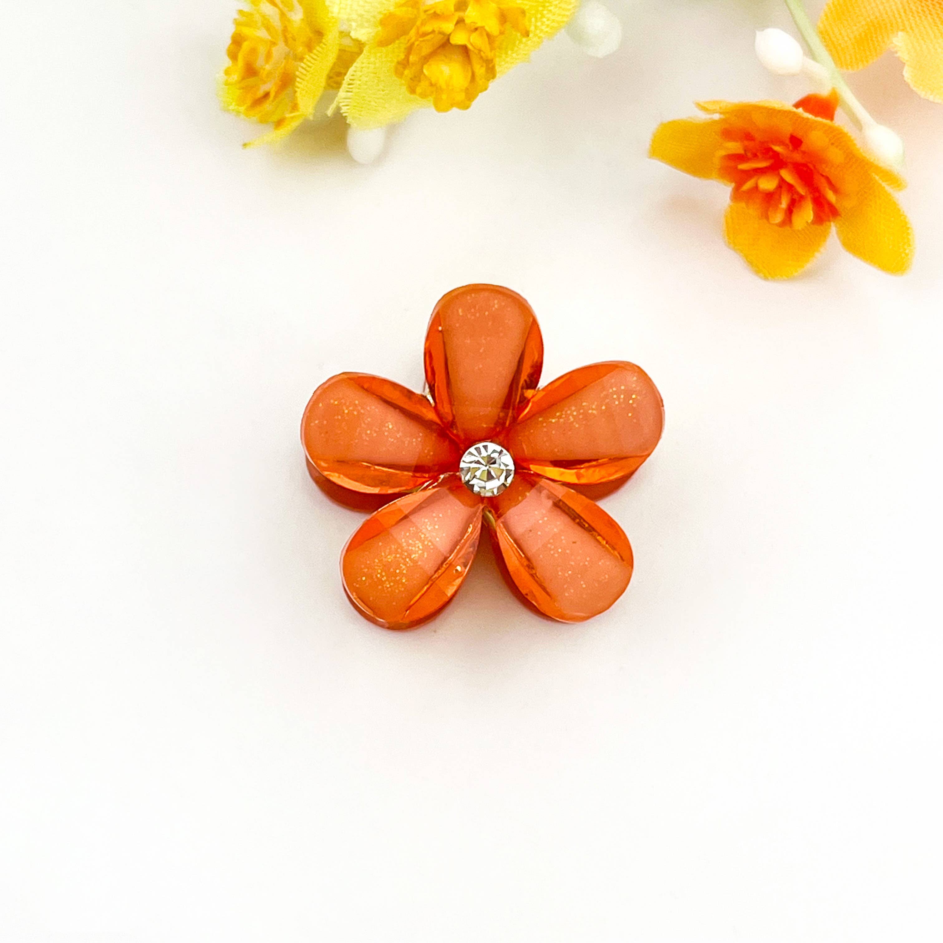 mildstyles - Vente Pince à cheveux – femme - Élégante Mini Pince à Cheveux Étincelante à Motif Floral1