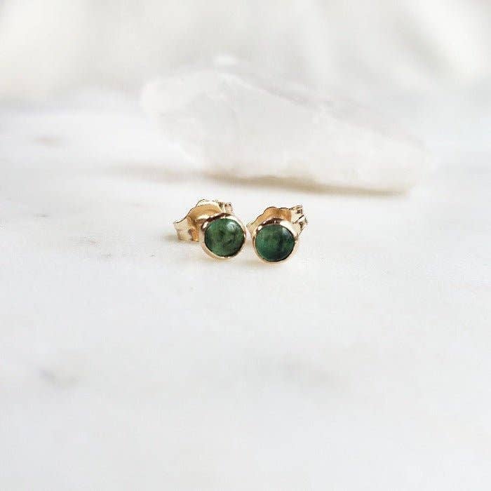 Goujons émeraude pour la vente par Arcana Silver