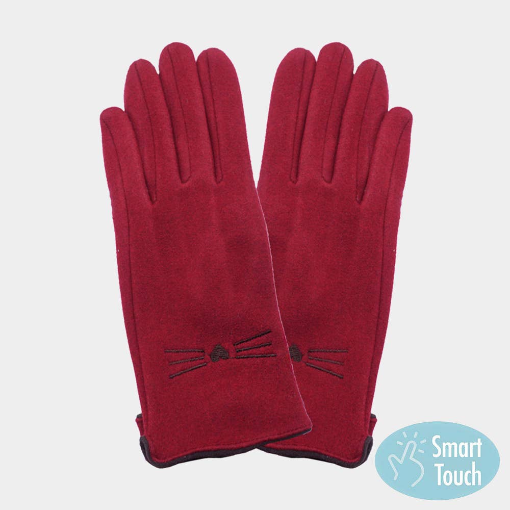 Sensibling Corp. - Wholesale Gloves - Women's - Cat Pointed Faux Suede Smart Touch Gloves1