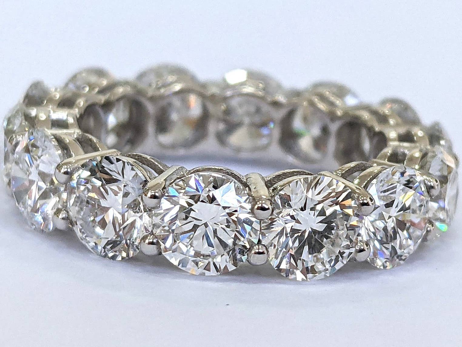 Lifetime Jewelers - Wholesale Multi-Stone Ring - Near 6 Carat Ct Lab Grown Diamond Full Eternity Band 14k3