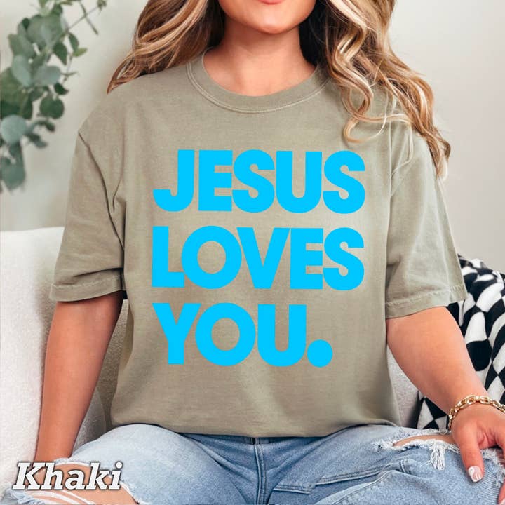 Shoppe SHC - Wholesale Screen Printed T-Shirt - Women's - Jesus Loves You Christian T-Shirt | Comfort Colors18