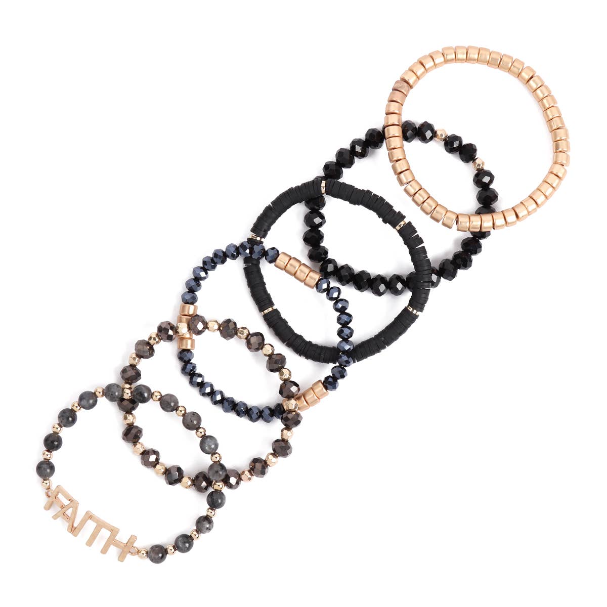 MYS Wholesale Inc - Vente Bracelets à breloques/pendentifs - Bracelet à breloques « Faith » en perles mélangées10