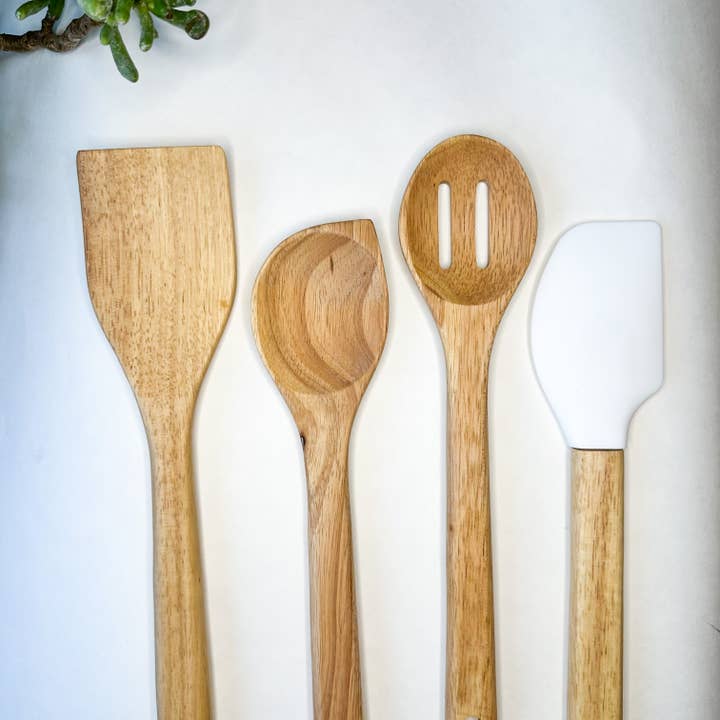 Smile Boutiques - Wholesale Kitchen Utensil Set - Earth-Friendly Wooden Utensil Set | Natural, Plastic Free4