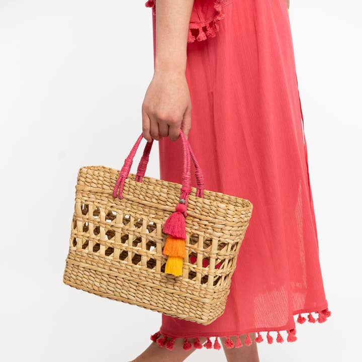 Gyal Bashy - Wholesale Beach Bag - Kingston Hand Woven Rattan Tote0