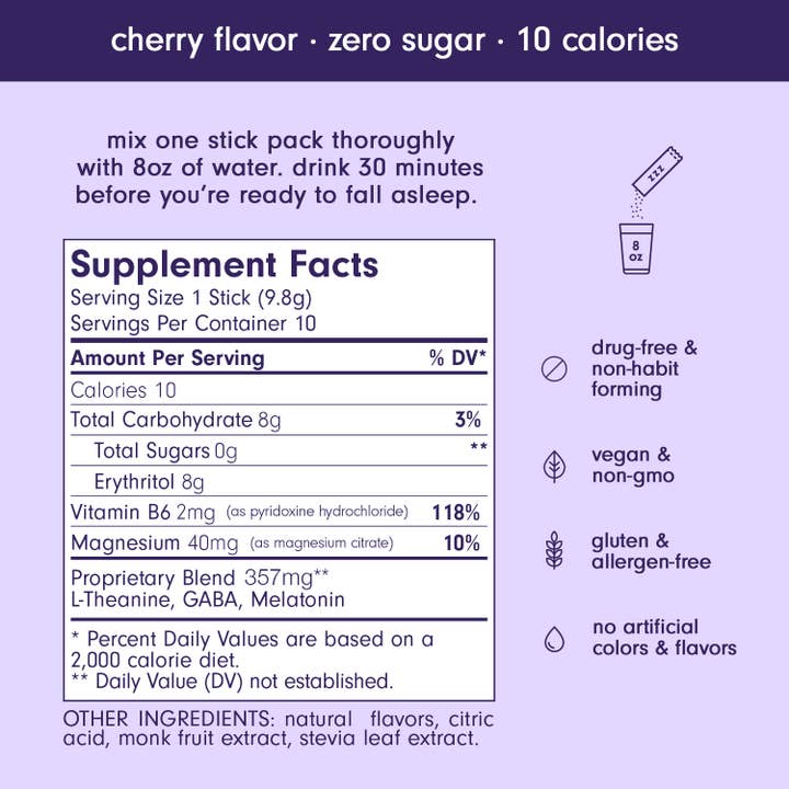 Som Sleep - Wholesale Powdered Health Drink - Som Sleep Powder Drink Mix, Magnesium & Melatonin, Cherry3