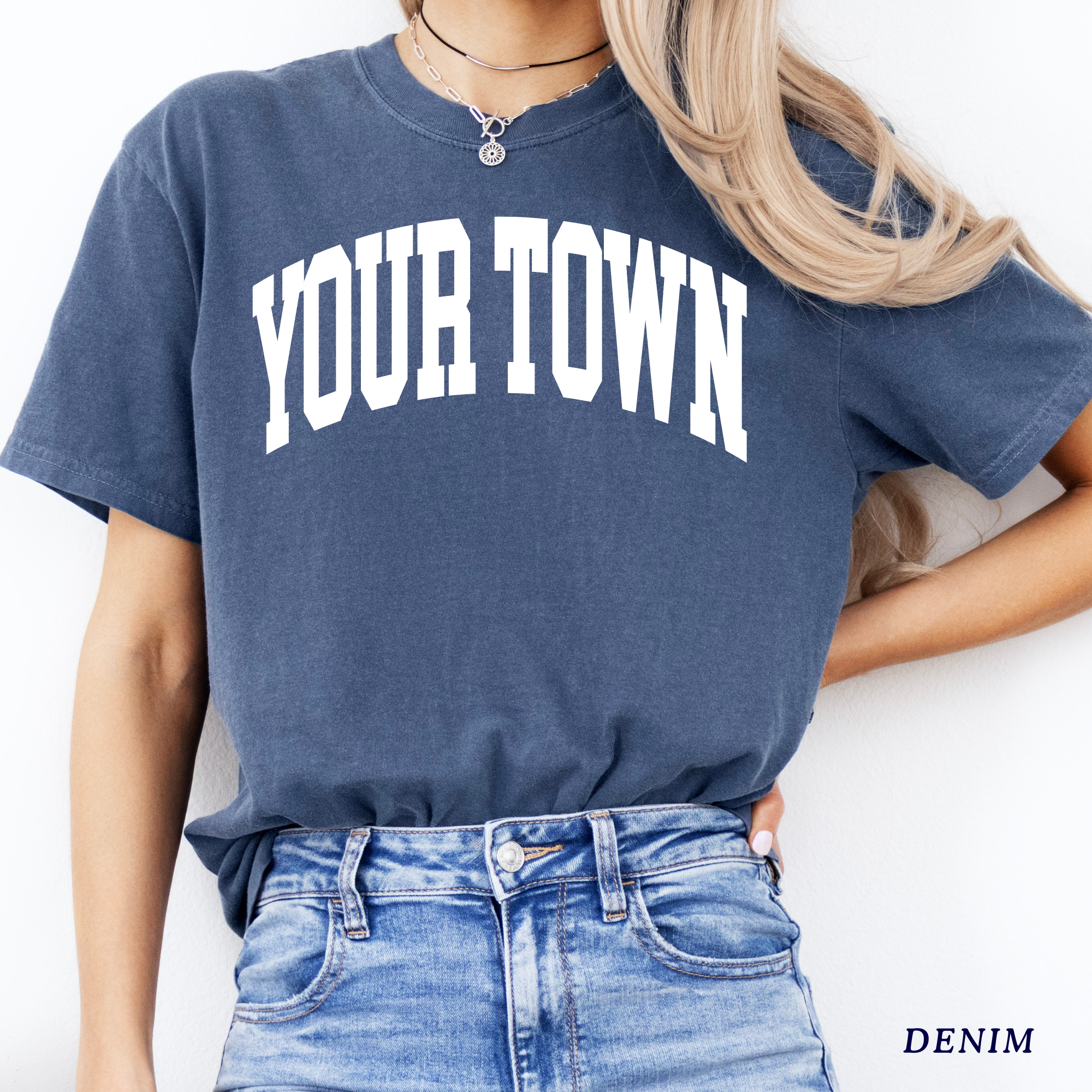 Faith & Life Christian Brands – Engroshandel T-shirt med print - Dame – Custom City Comfort Farver Heavyweight Hometown T-shirt1