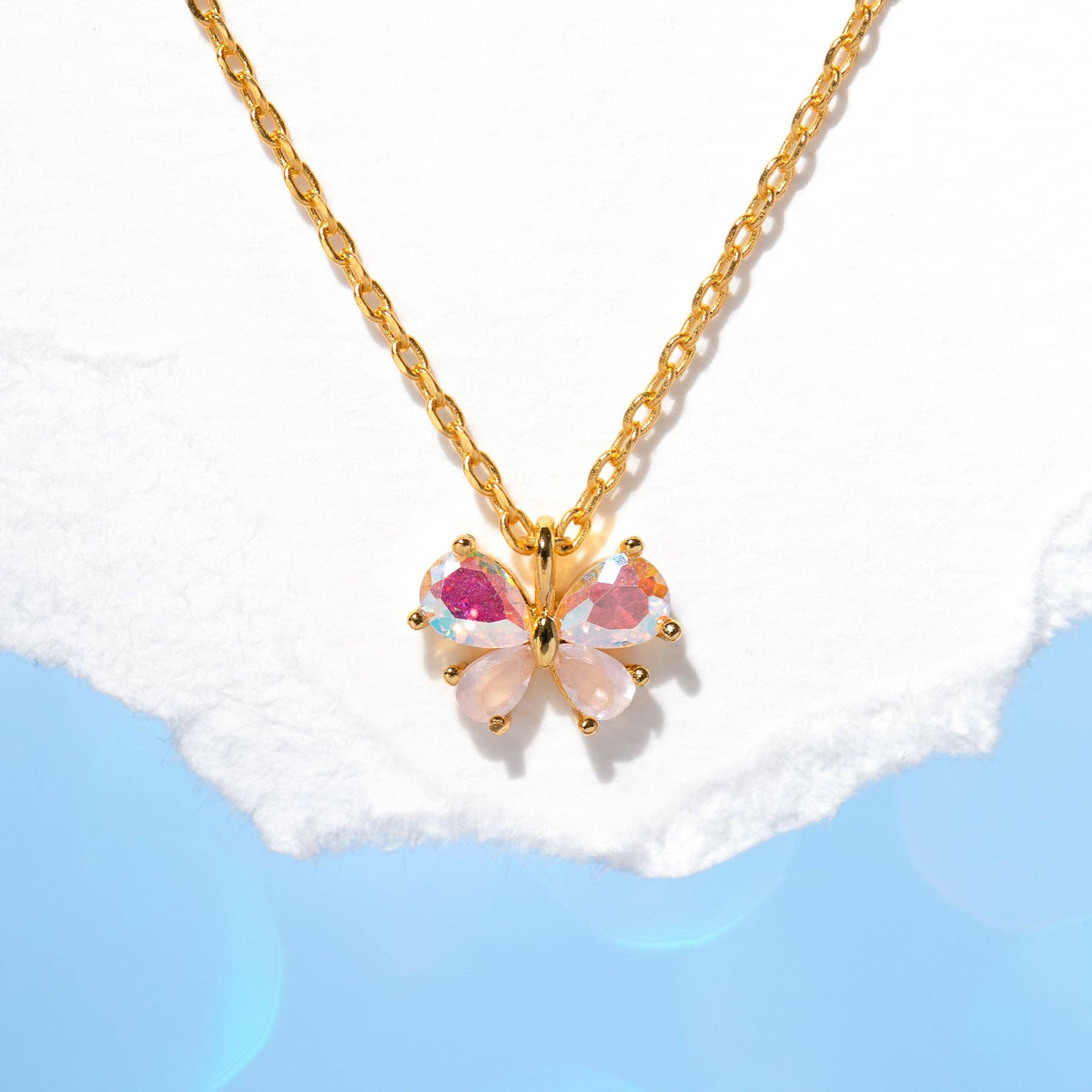 Girls Crew – wholesale Pendant/charm necklace – Kaleidoscope Butterfly Necklace0