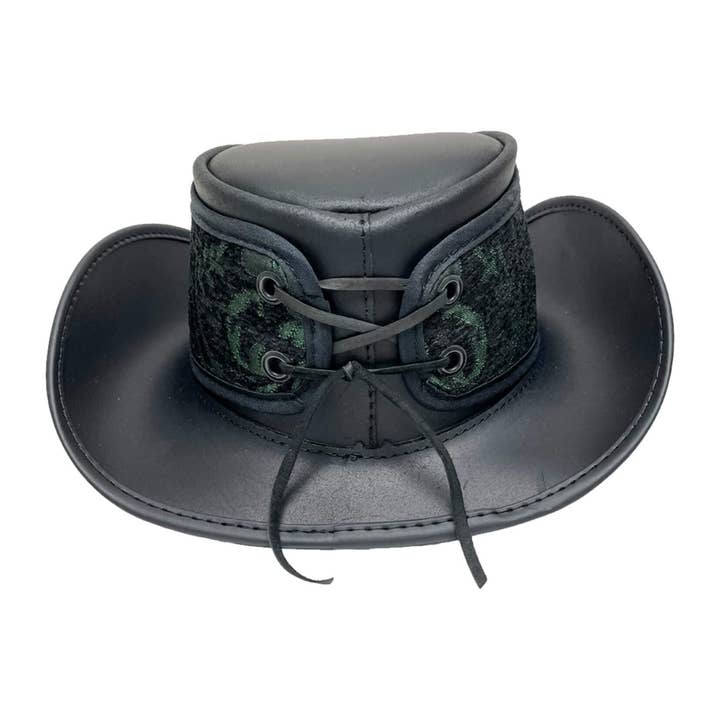 American Hat Makers - Wholesale Fedora - Unisex - Leather Festival Hat - Style Reversible Ren23