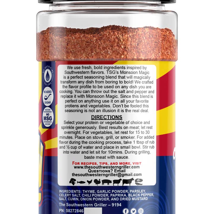 The Southwestern Griller, LLC - Wholesale Dried Spice Mix - Monsoon Magic1