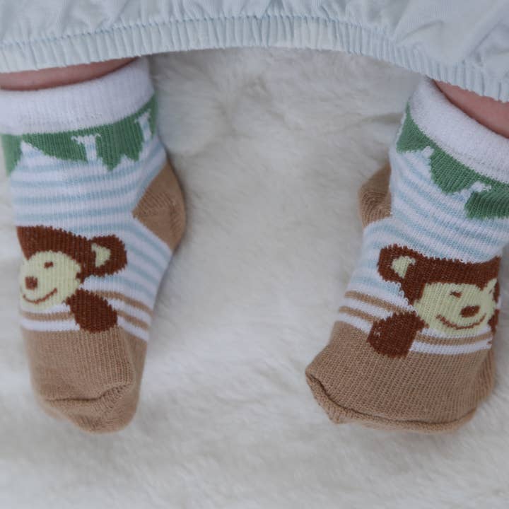 Morry the Monkey Socks for wholesale by London Bridge & Maison Chic