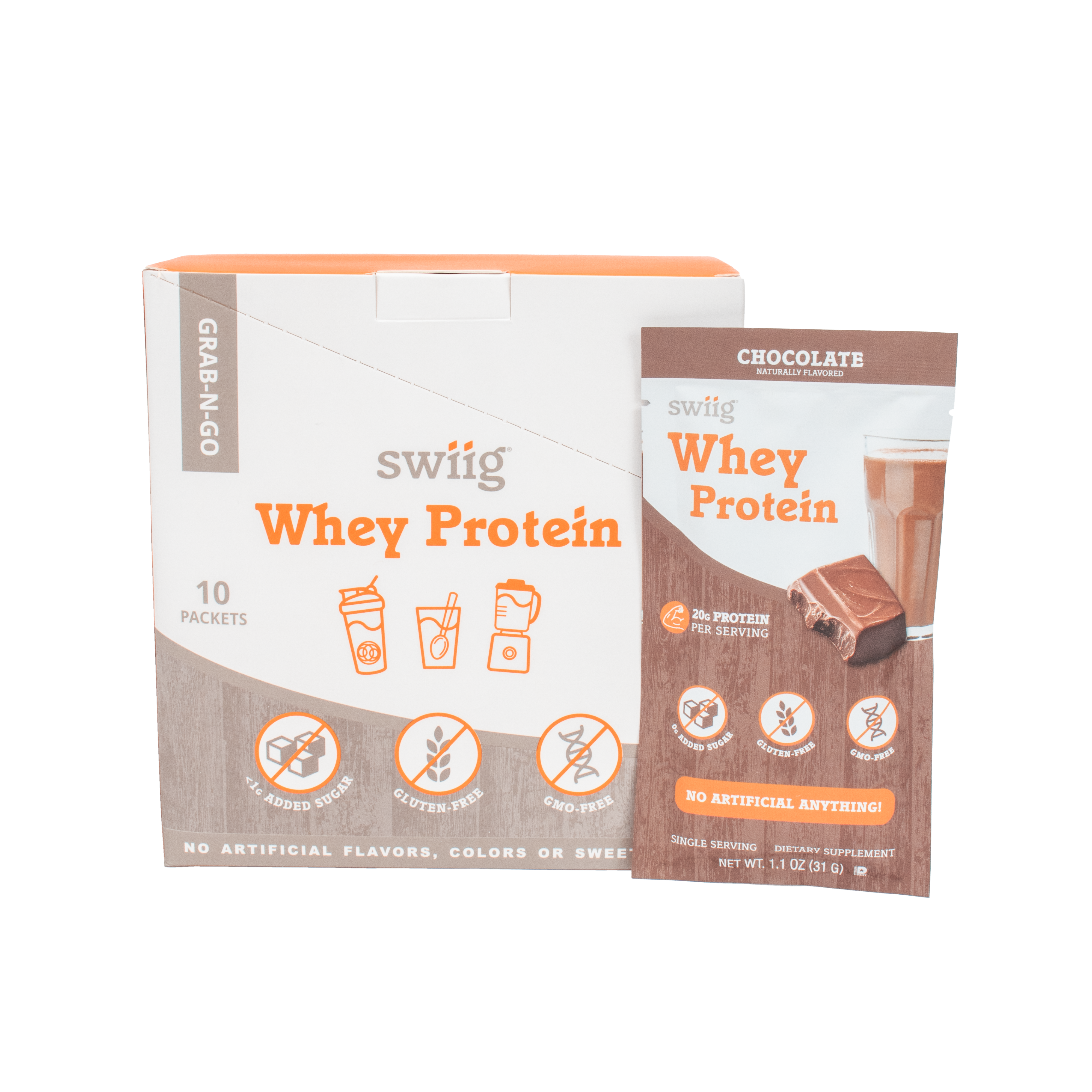 swiig - Wholesale Chocolate Bar - swiig Single Serve Whey Chocolate 10pk3