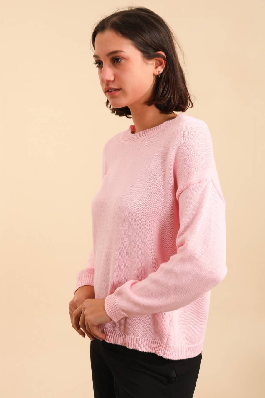 NAÏS PARIS - Vendita all'ingrosso Maglione tricot - Donna - Maglione girocollo a maniche corte in 100% cotone10