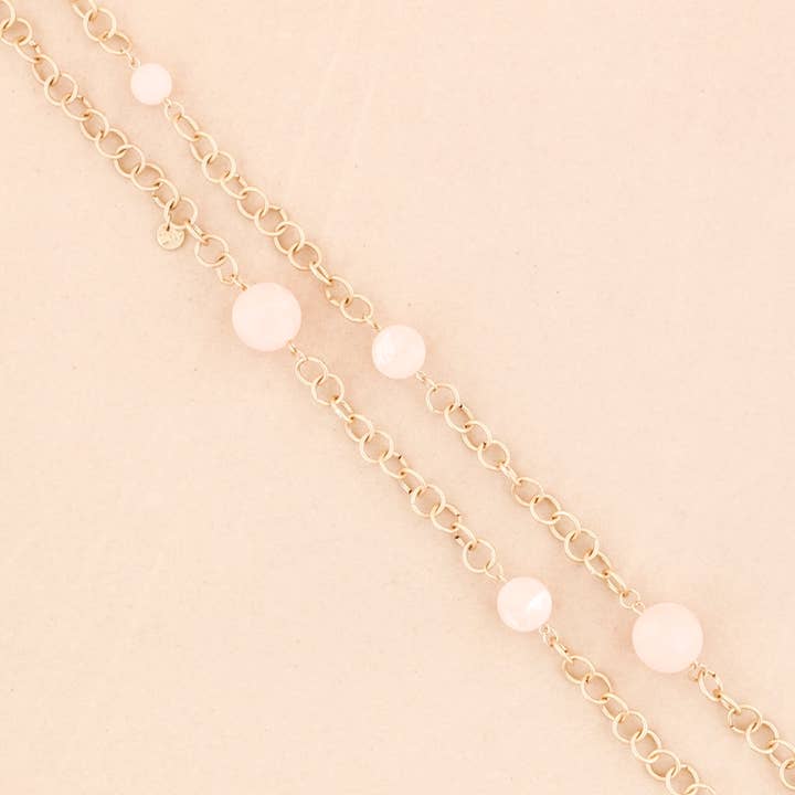 Colar Longo Elos Metal Bolas por atacado de Sonata