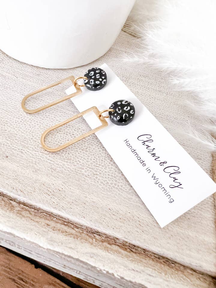 The Meghan - Black Leopard Print for wholesale by Charm and Clay