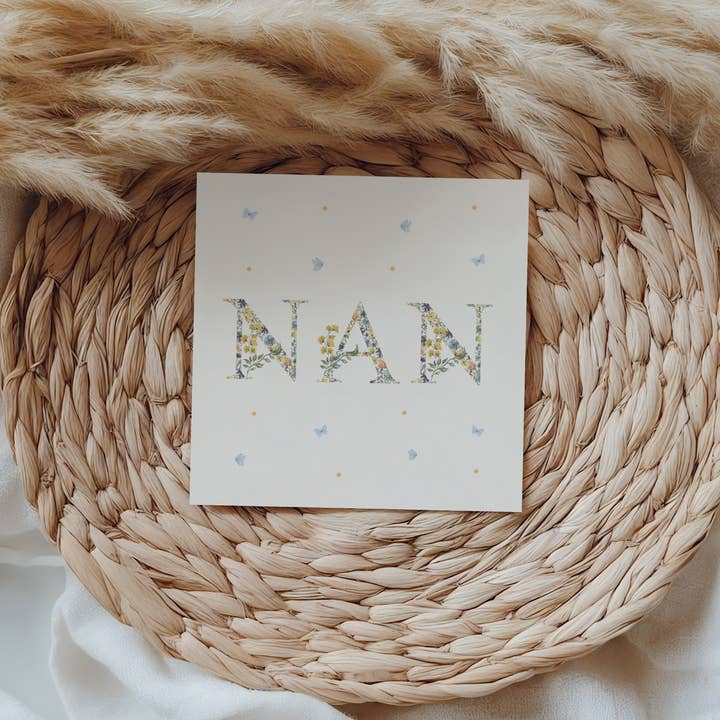 Floral Nan Mother's Day/Birthday Card for wholesale by Love My Print