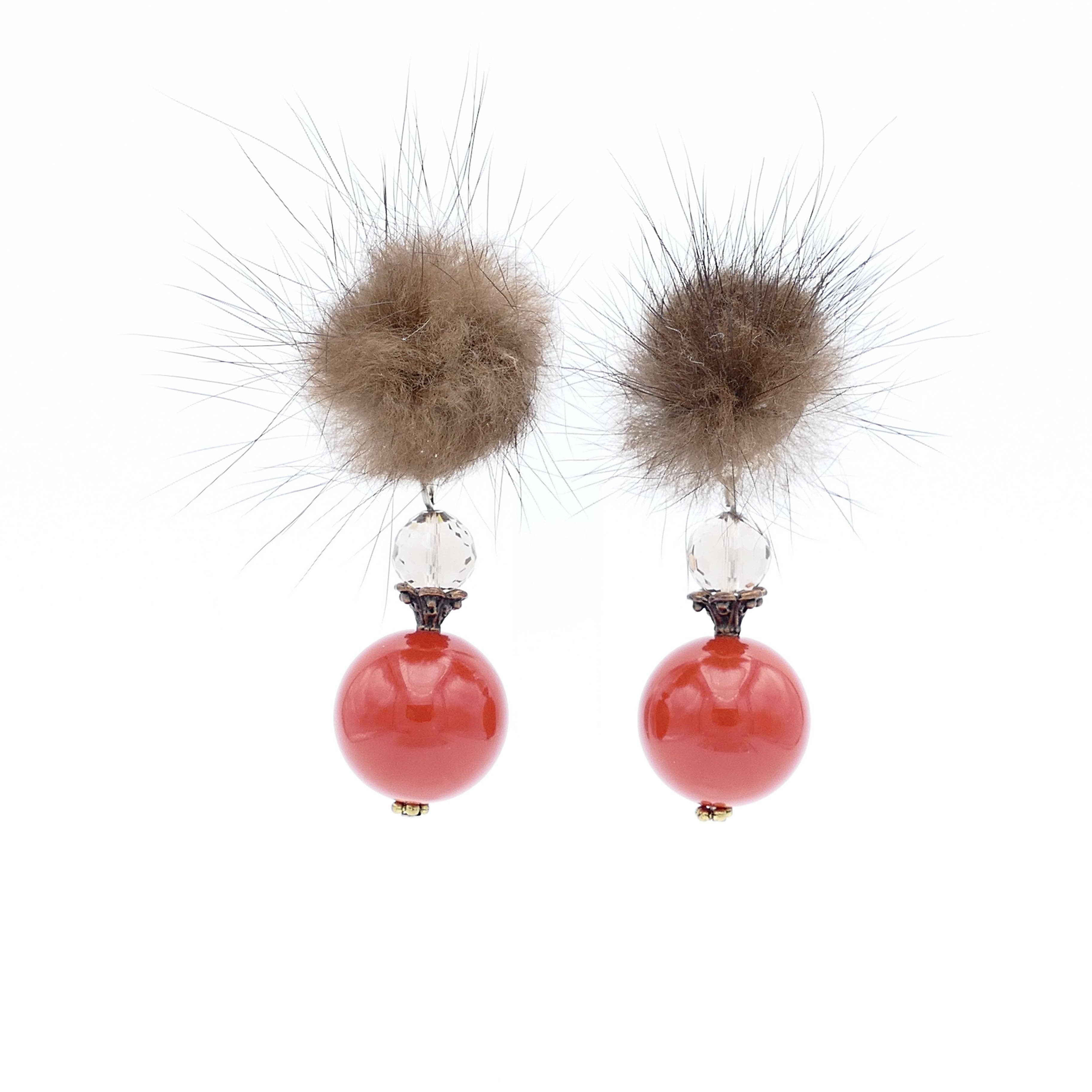 Cátia Levy Designer - Wholesale Clip-On Earrings - Felia Ear Clips Orange Red0