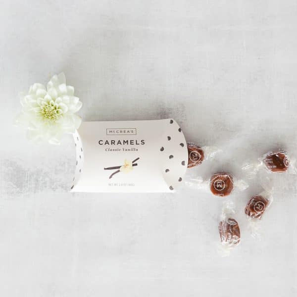 McCrea's Candies - Wholesale Caramel - Caramels Pillow Box - Classic Vanilla, Case of 62