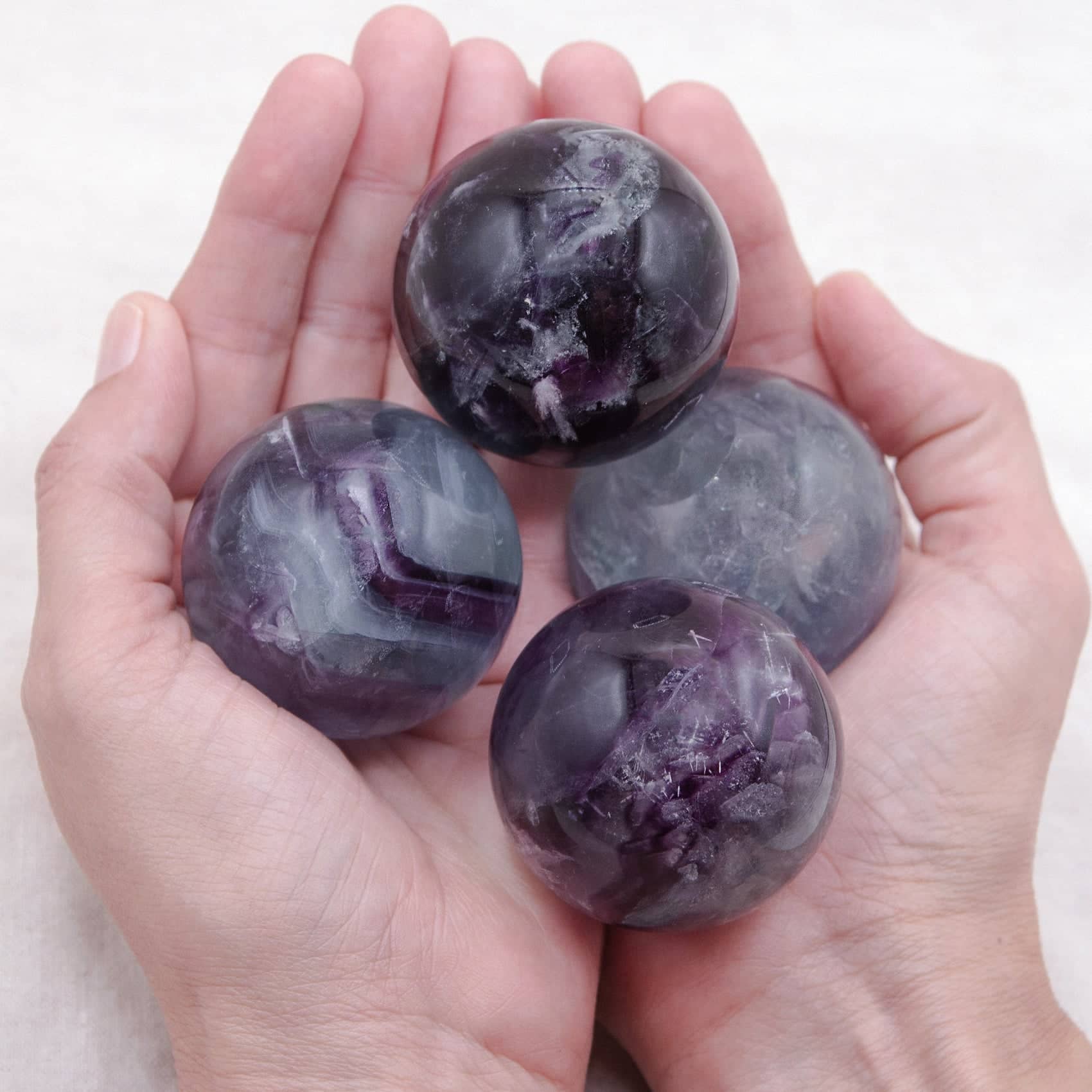 Tiny Rituals - Wholesale Spiritual Stone/Crystal - Rare Rainbow Fluorite Spheres - AAA Premium Quality139