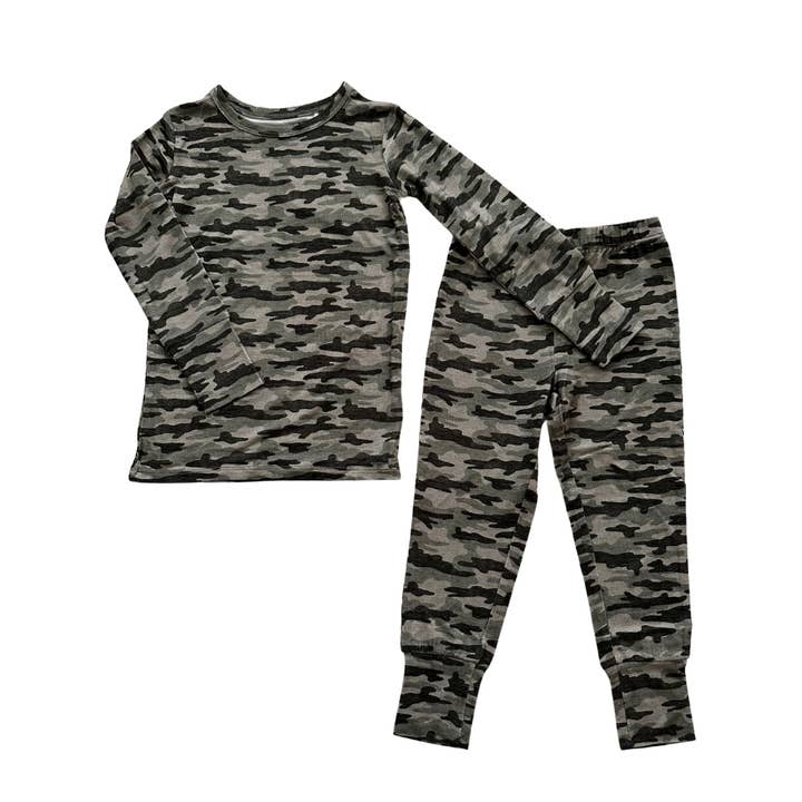 Conjunto de pijama de dos piezas - Camo para venta al por mayor de Harp Angel Boutique