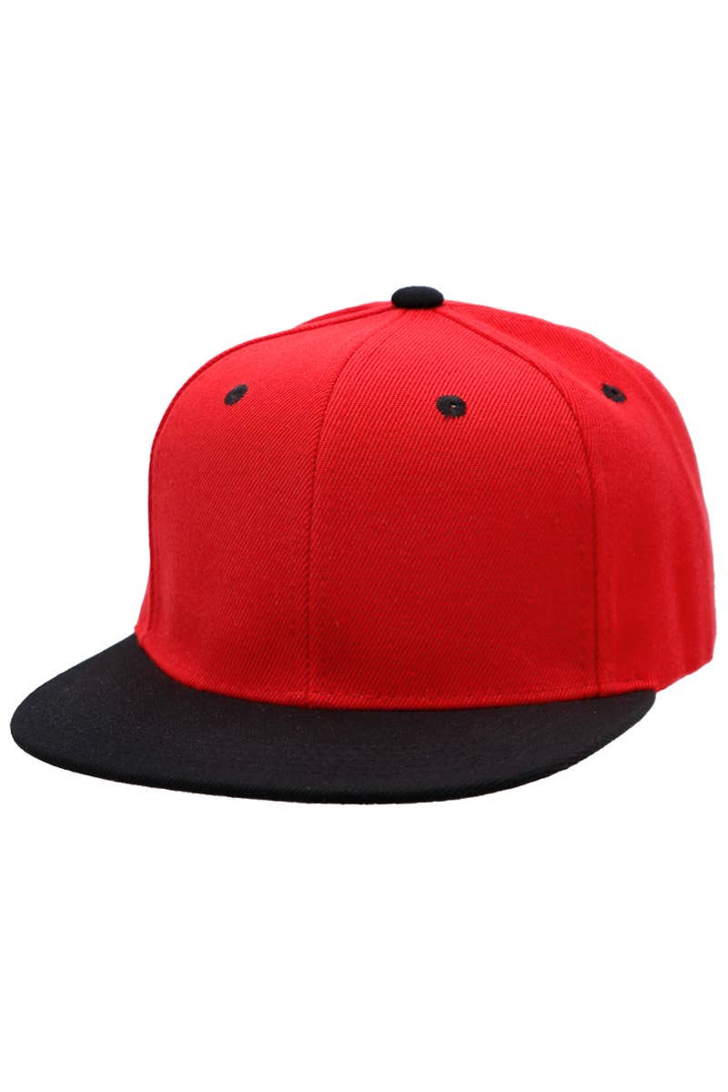 Cap Zone - Wholesale Flat Brim Cap - Unisex - Two Tone Twill Snap Back Flat Bill Cap1