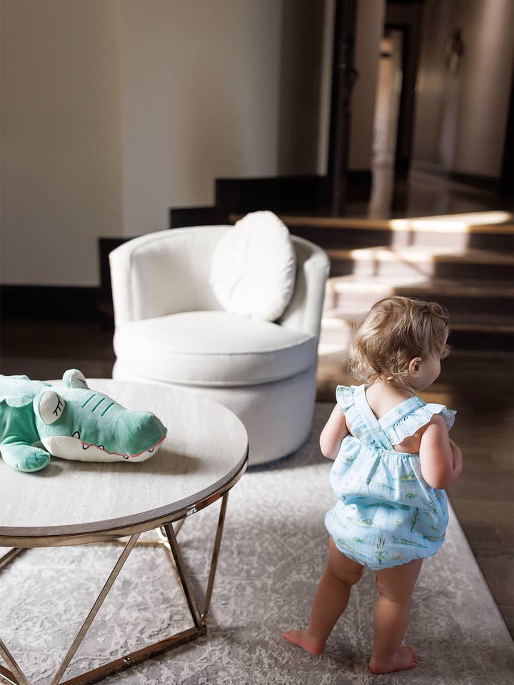 Nola Tawk - Wholesale Bodysuit (Non-Footed) - Baby - Gator Games Organic Muslin Bubble Romper