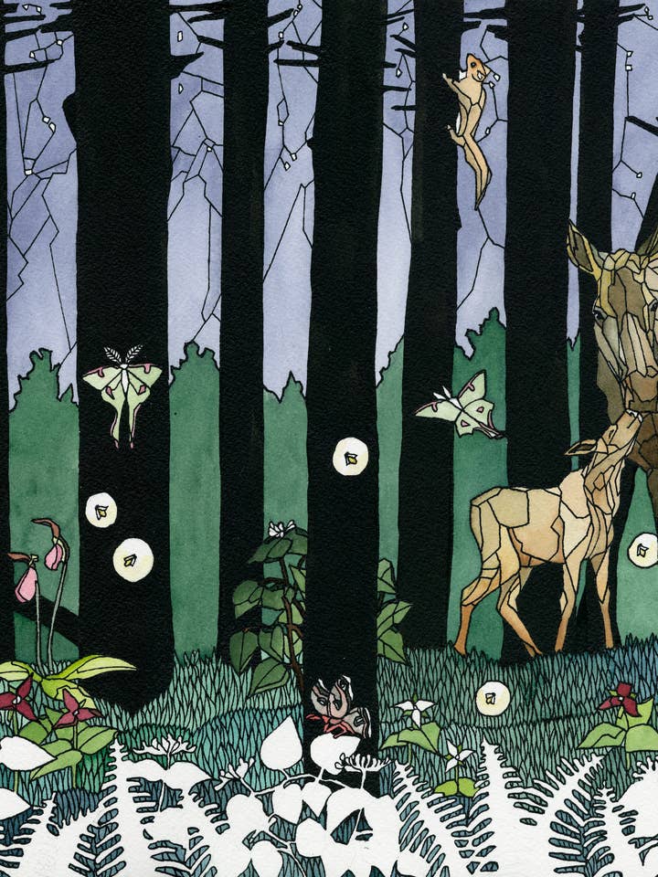 Moose calf card for wholesale by Mattie Rose Art