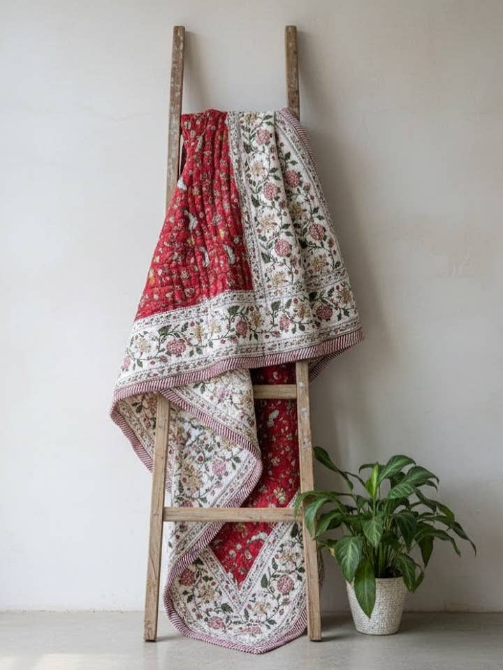 Økologisk bomuldsdyne håndlavet i Jaipur #11 for engroshandel hos Akshu & Ameirah