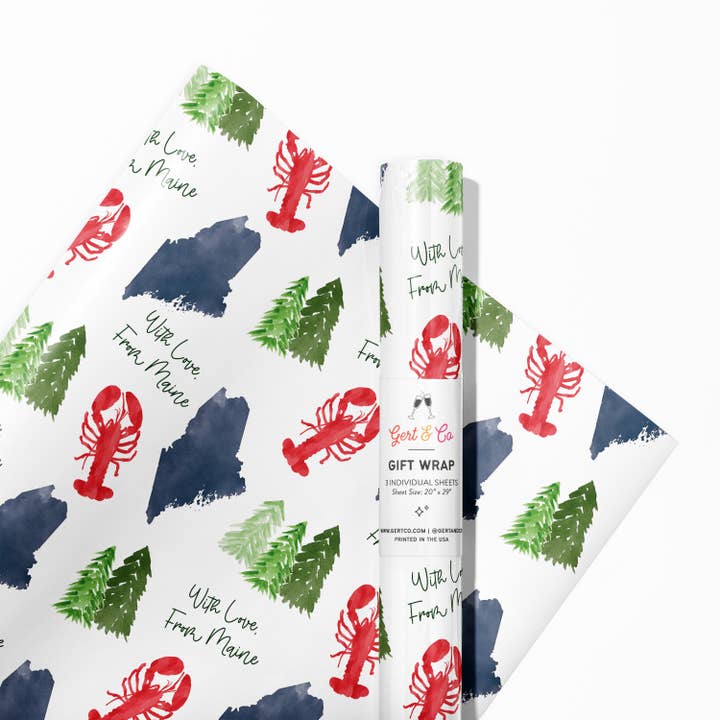 Gert & Co – wholesale Wrapping paper roll – Maine Gift Wrap | With Love, From Maine Wrapping Paper1