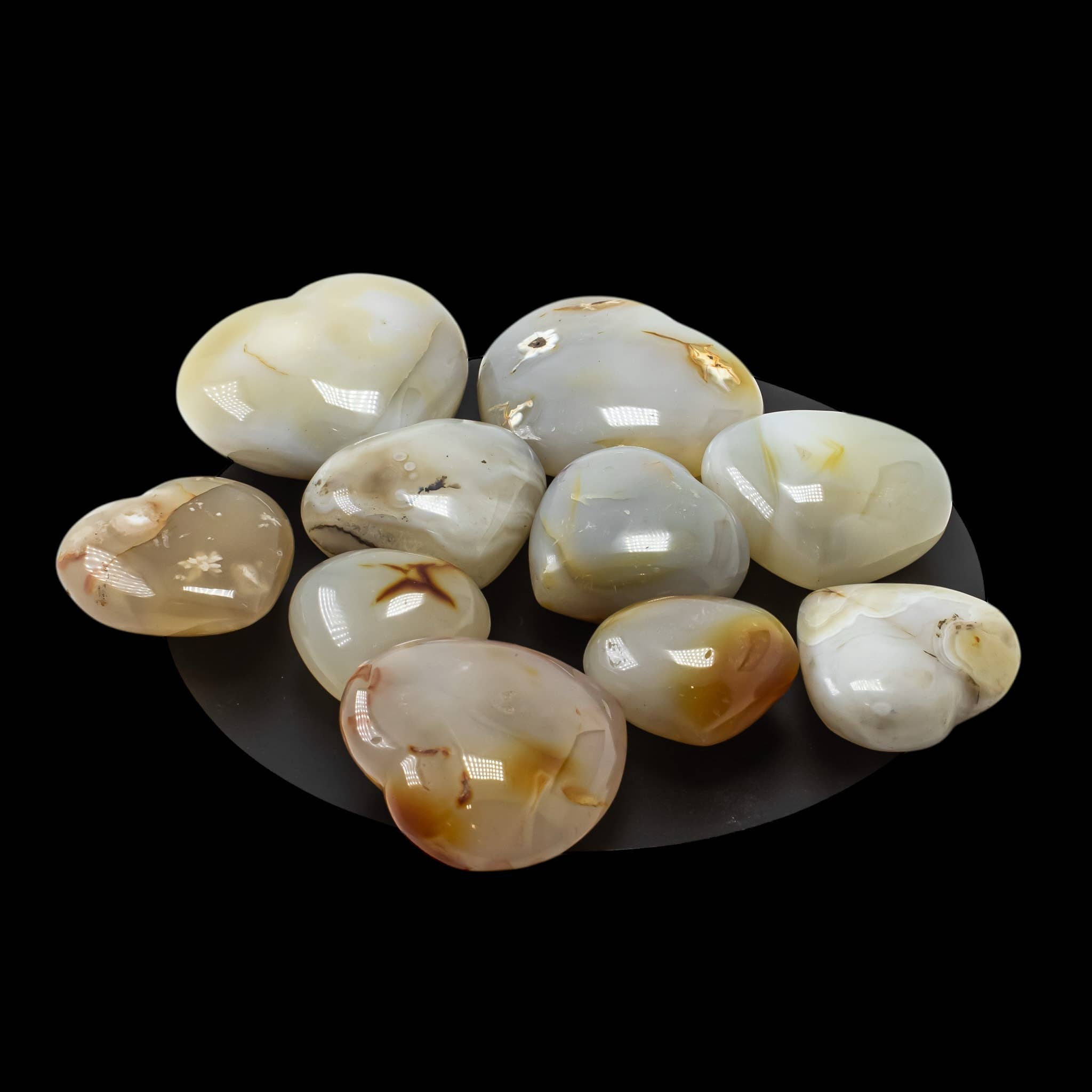 Quasar Gems USA - Wholesale Spiritual Stone/Crystal - Agate Hearts 1kg/2lbs0