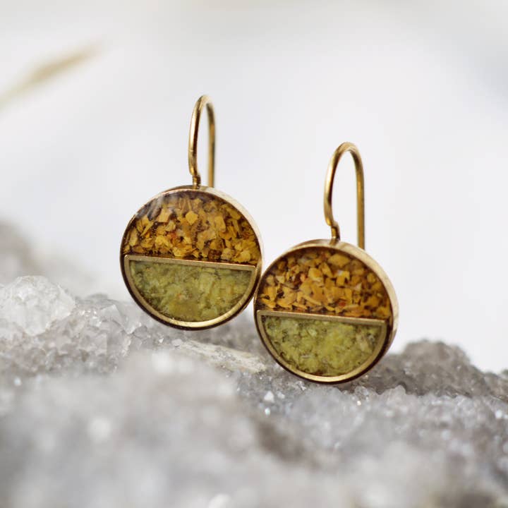 Cameoko - Wholesale Dangle Earrings - Crushed Gemstone Horizon Earrings1