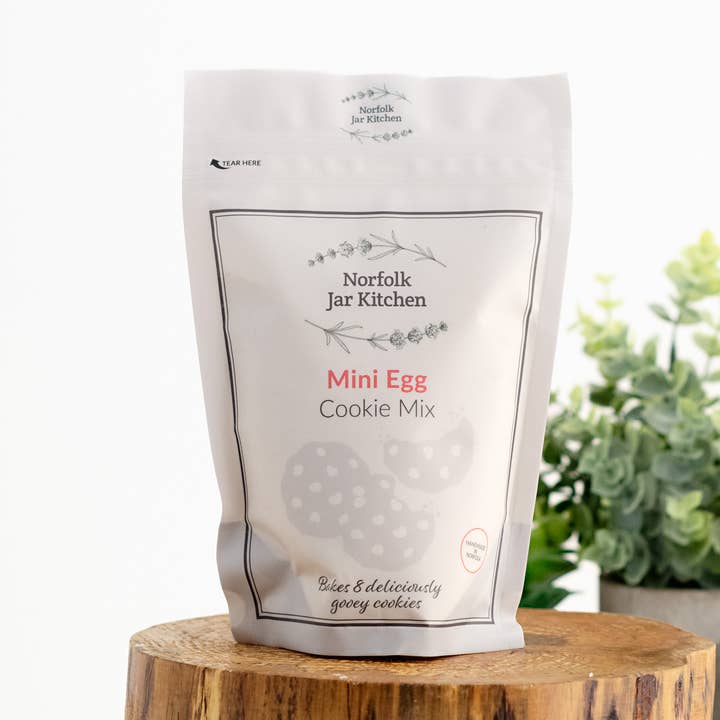 Cookie Mix Pouch zum Backen von 8 Plätzchen (recycelbar) für den Großhandel von Norfolk Jar Kitchen