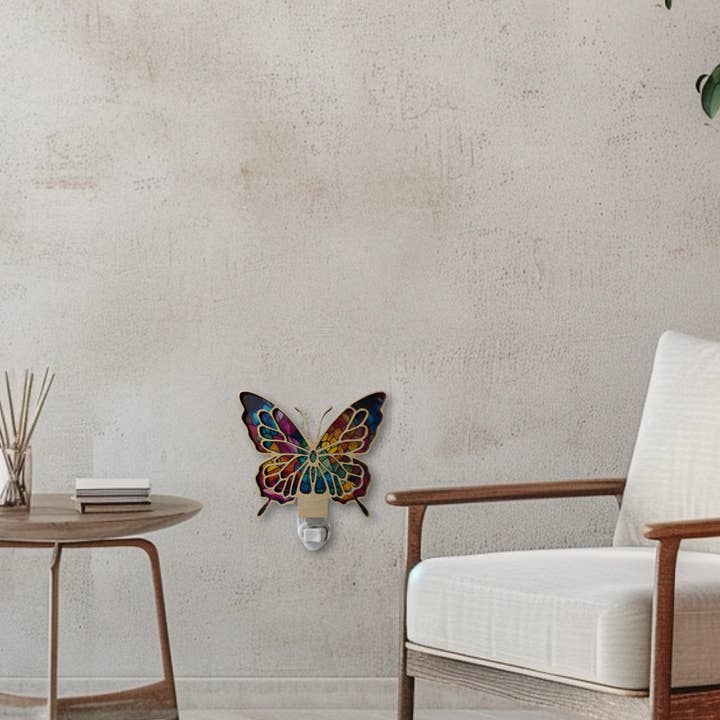 Gulf Coast Custom - Wholesale Night Light - Butterfly Wood LED Night Light - Tropical Butterflies Light4