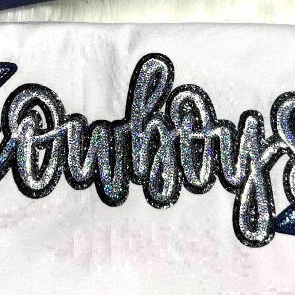 Cowboys sequin sweatshirt , football team sweatshirt for wholesale by Clearly yours Designs