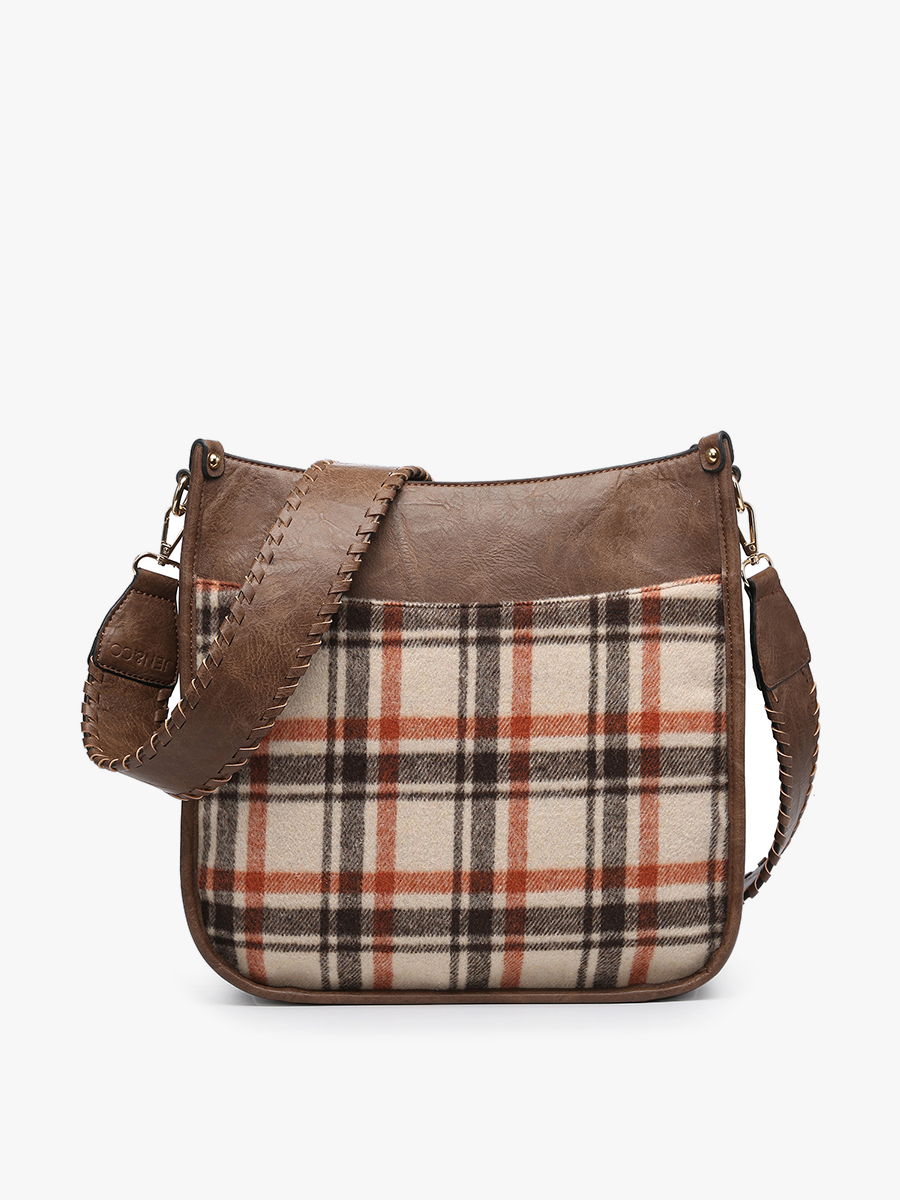 Jen & Co. - Wholesale Crossbody Bag - Women's - M1977PLD Chloe Plaid Crossbody with Guitar Strap3