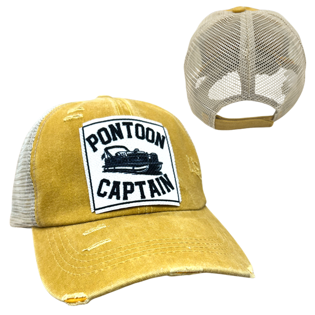 dkhandmade - Wholesale Trucker Hat - Unisex - PONTOON CAPTAIN | UNISEX HAT | DISTRESSED9