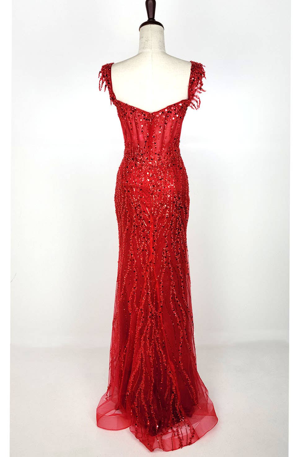 Chicas - Wholesale Gown - Women's - Off the Shoulder Sequin and Bead Long Dress C33150