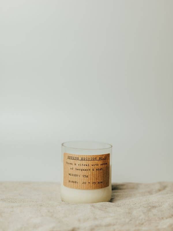 Small Spring Candle - Air Glass for wholesale by Old Green