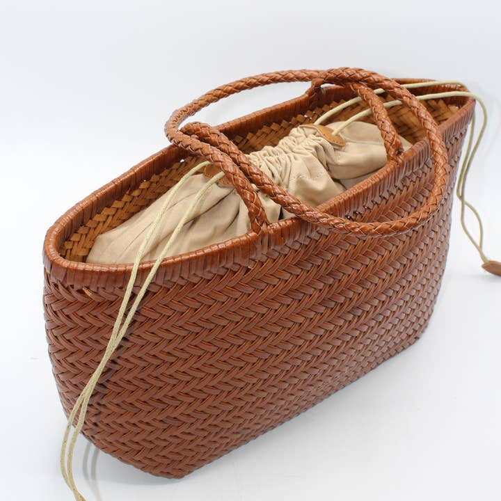 Sook Stainable - Wholesale Tote Bag - Women's - Lou - Handwoven Leather Tote Bag
