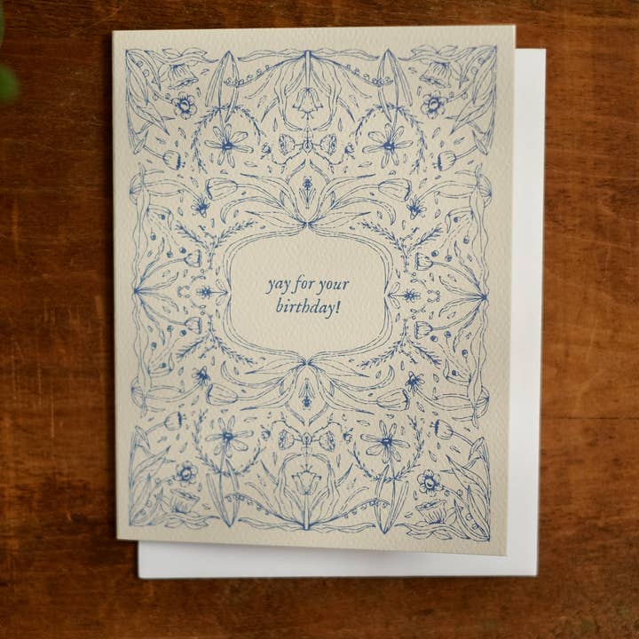 Yay For Your Birthday! | Botanical Greeting Card | A2 for wholesale by annalisa v. sawtell