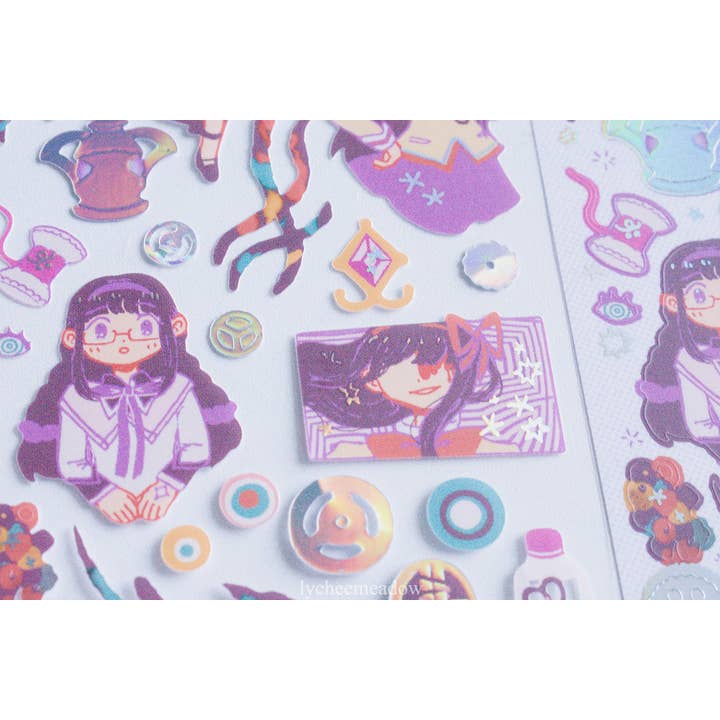 Homerun Holographic Sticker Sheet for wholesale by Lycheemeadow
