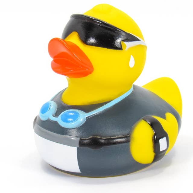 Canard en caoutchouc pour triathlonien pour la vente par Ducks in the Window