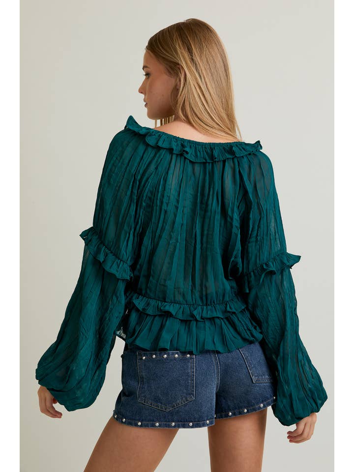 LE LIS - Vente Chemisier – femme - CHEMISIER À ENCOLURE DÉGAGÉE ET VOLANTÉ27