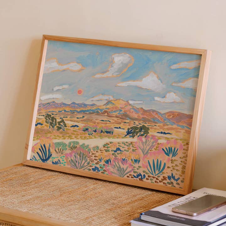 El Baker Art - Wholesale Art Print - Pastel Western Desert Landscape Print