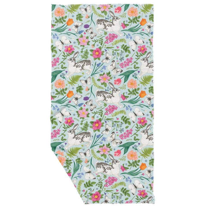 Torchon gaufré double face Jardin de lapin pour la vente par June Apothicarie