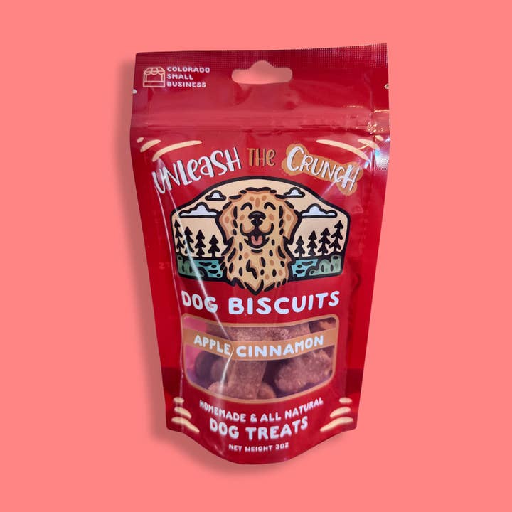 Apple Cinnamon Dog Treats (Gluten Free) for wholesale by Unleash The Crunch