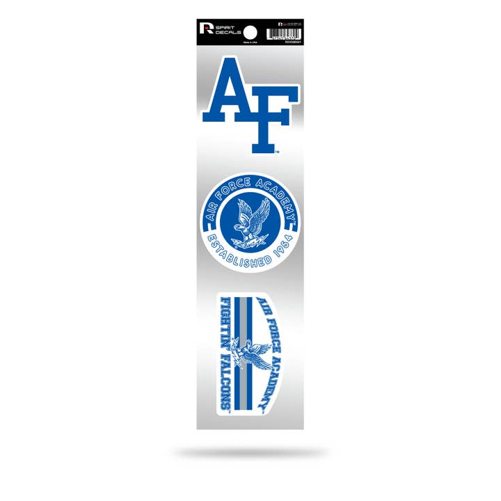 Air Force Academy Falcons AF 3Piece Retro Spirit Decals for wholesale by Rico Industries