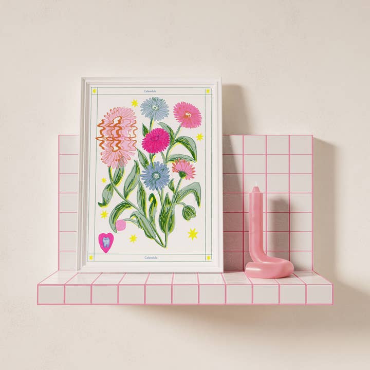 Calendula Weirdcore A4 tryck på återvunnet papper för wholesale av Emma Make