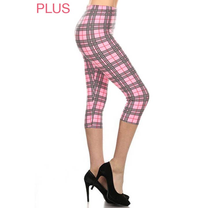 Buttery Soft Capri-Leggings in Übergröße mit hoher Taille und Aufdruck für den Großhandel von Leggings Depot