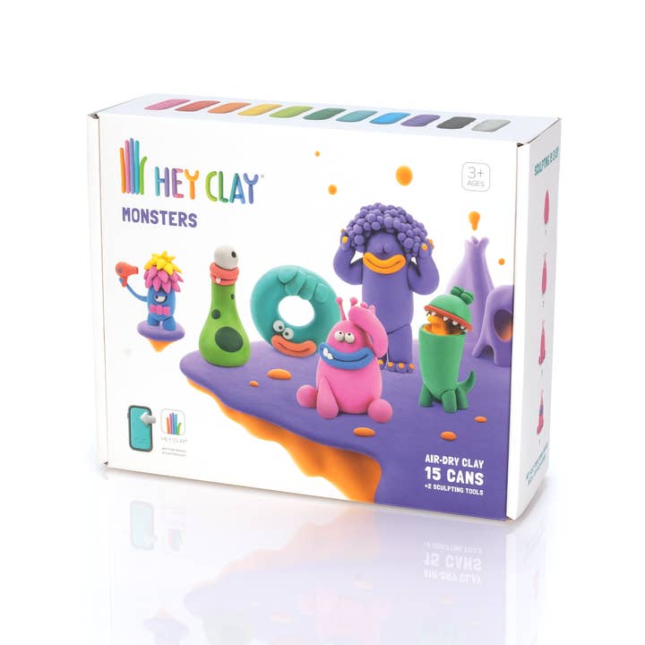 Fat Brain Toy Co. - Wholesale DIY Craft Kit - Kids - Hey Clay Monsters